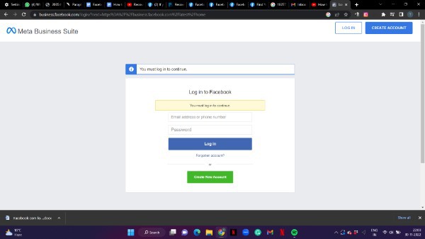 Facebook Business Account Login