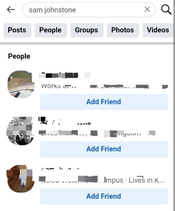 Facebook Search Account By Name