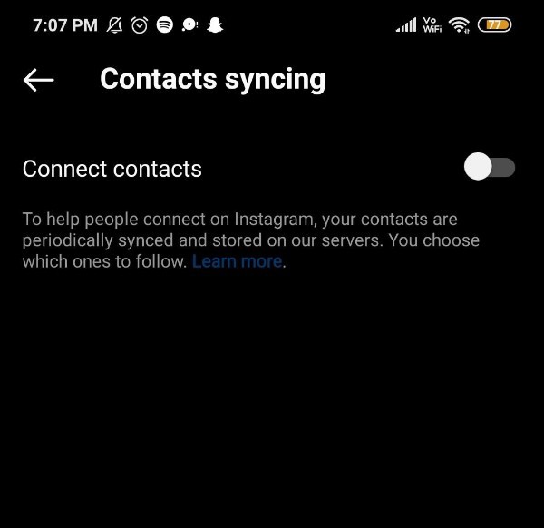 Find Contacts On Instagram Not Working