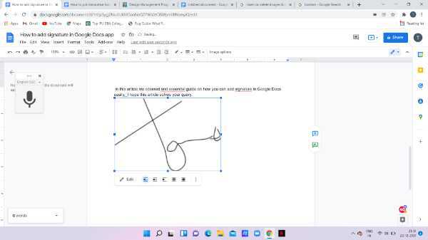 How To Add Signature In Google Docs App