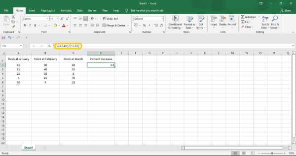 How To Calculate Percentage Increase Between Multiple Numbers In Excel