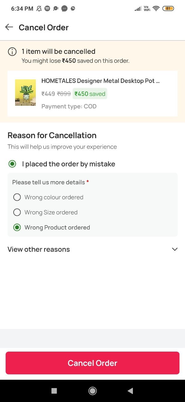 How To Cancel Order On Snapdeal