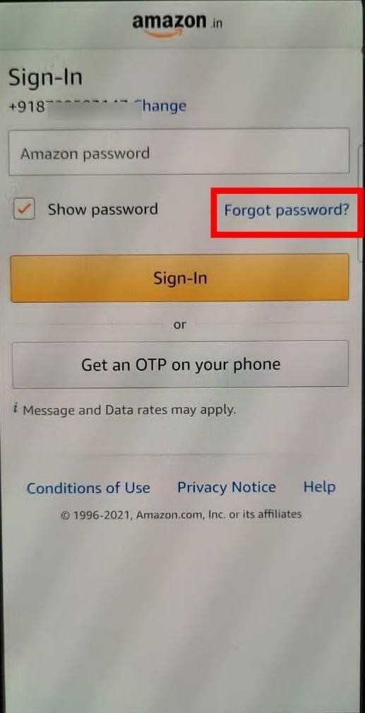 How To Change Amazon Password If Forgotten