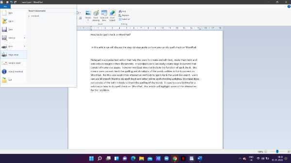 How To Change Margins In WordPad