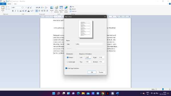 How To Change Margins In WordPad