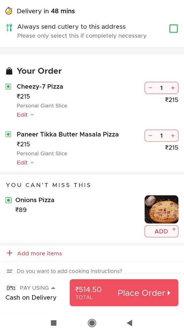 How To Change Payment Method In Zomato