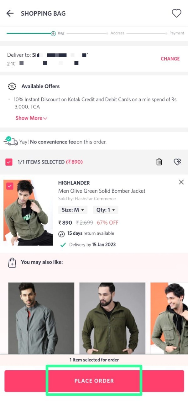 How To Change Shipping Address In Myntra