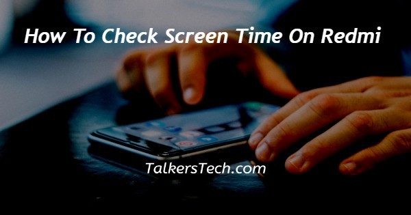 redmi screen time setting