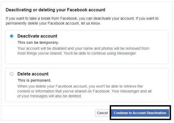 How To Deactivate Facebook Account On Laptop
