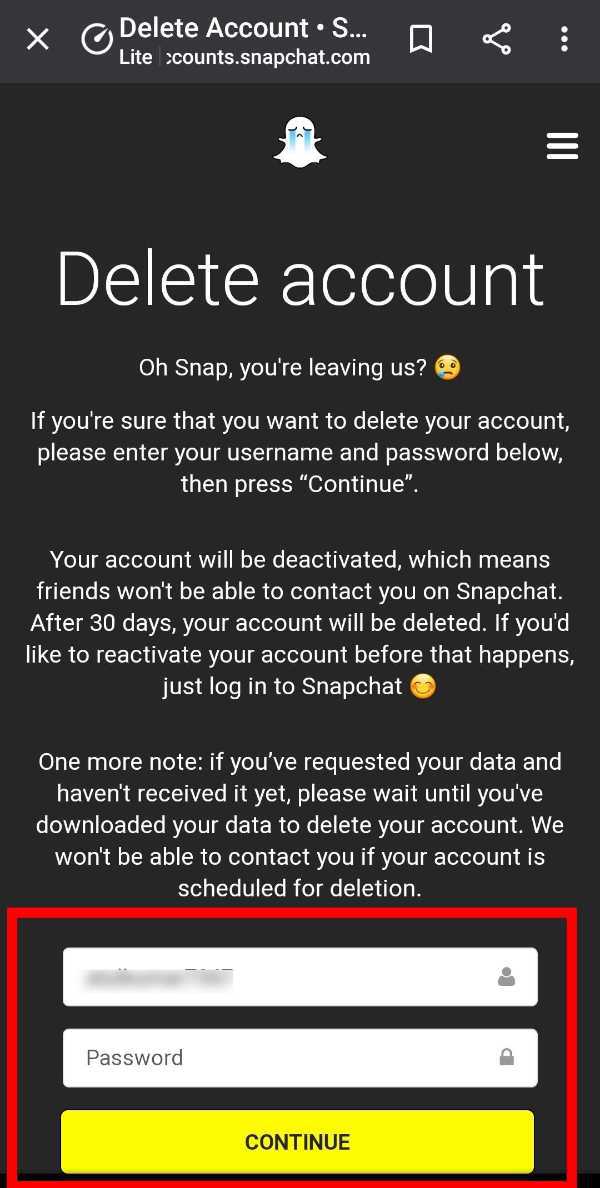 How To Deactivate Snap Id