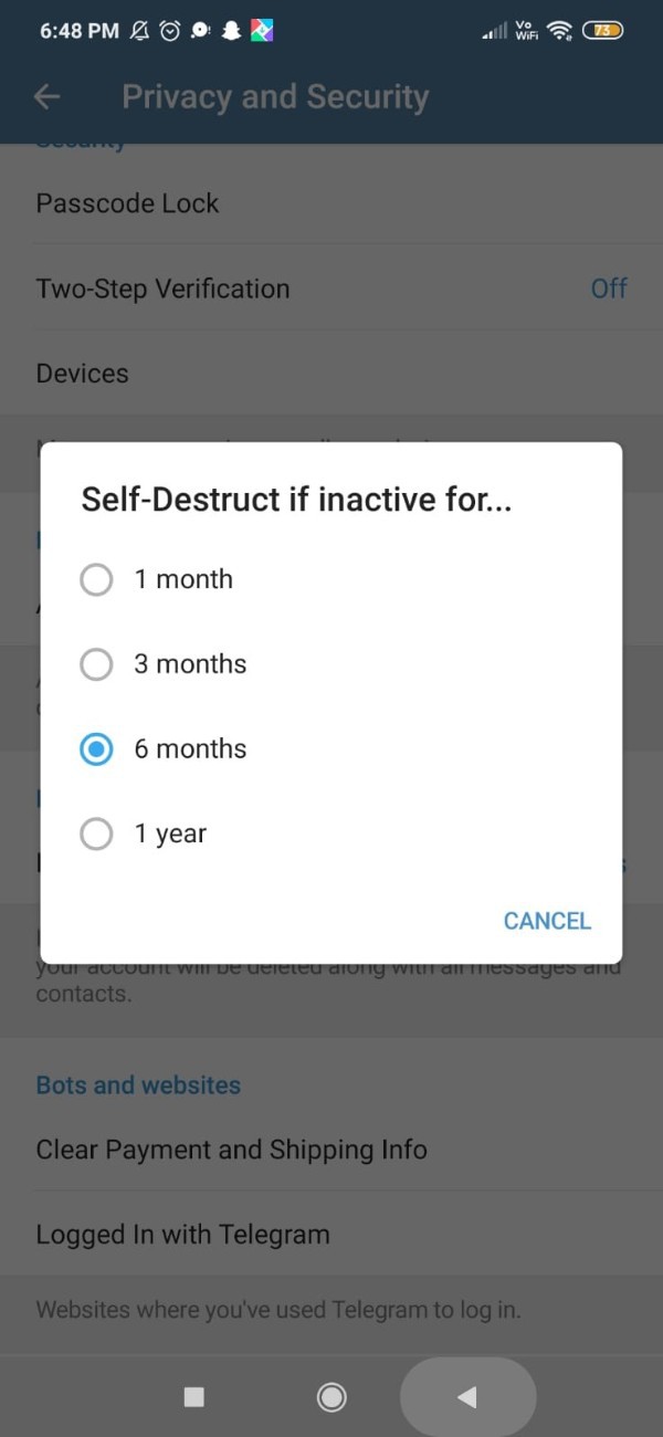 How To Deactivate Telegram Account