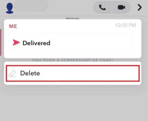 How To Delete A Delivered Snap
