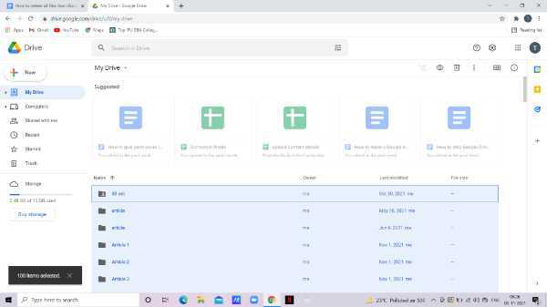 How To Delete All Files From Google Drive