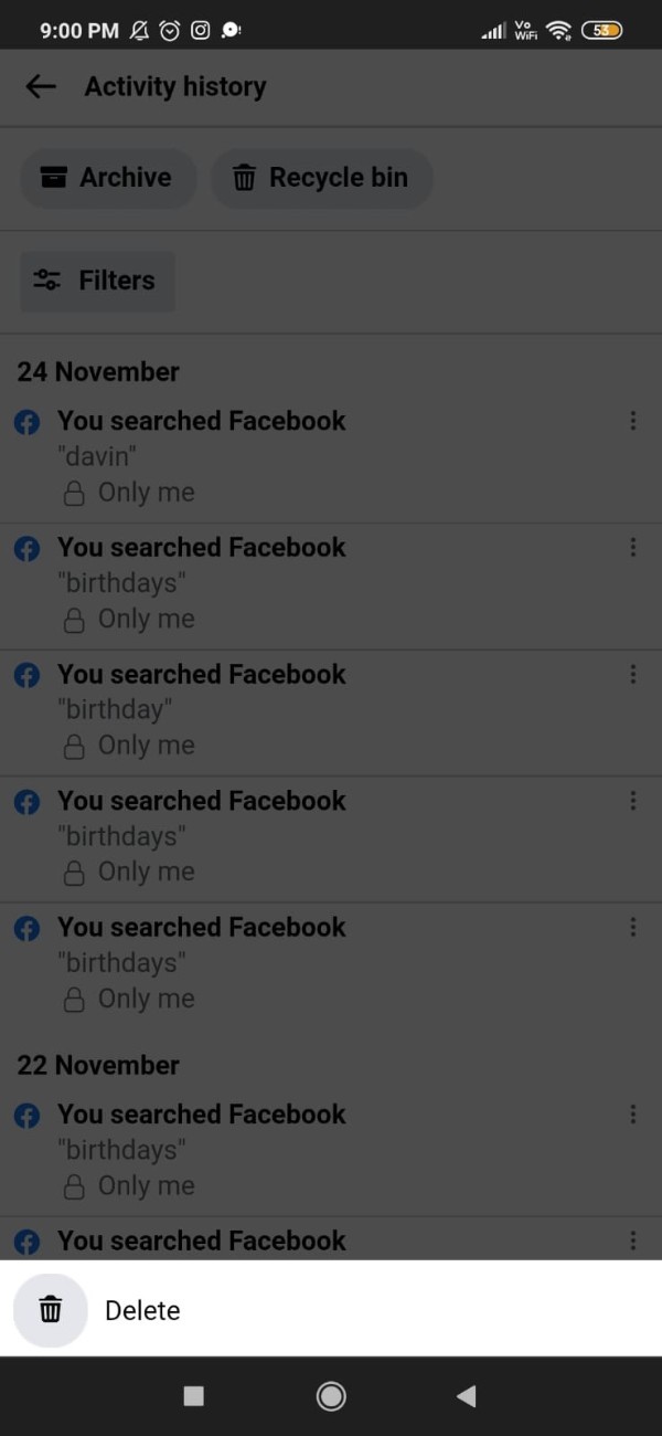 How To Delete Facebook Activity Log