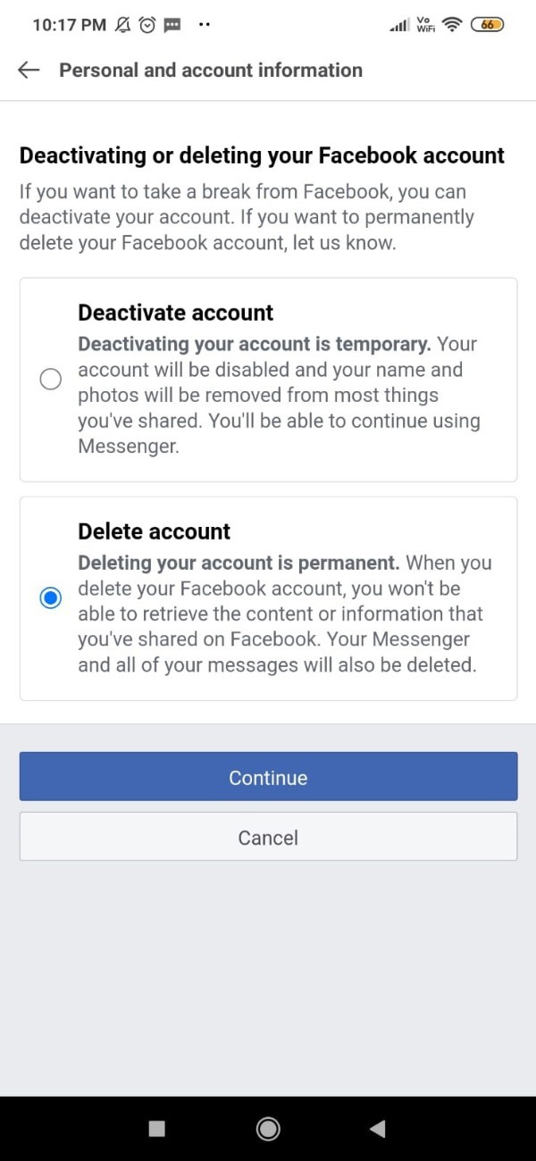 How To Delete Facebook Lite Account