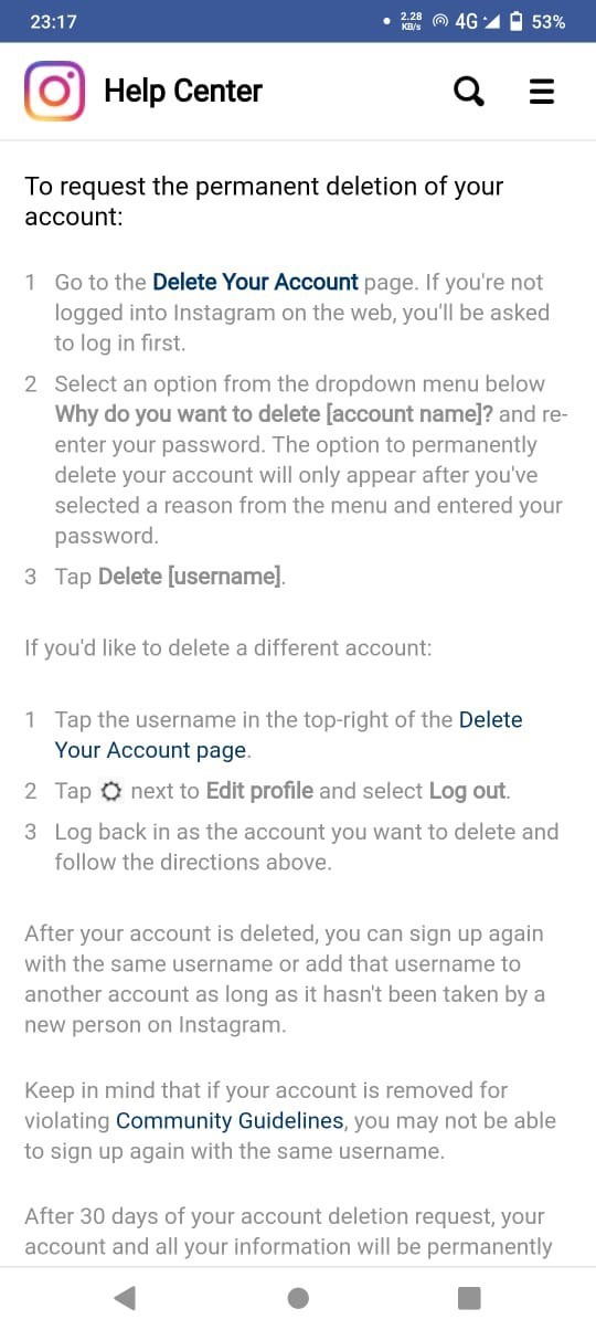 How To Delete Instagram Account On Phone