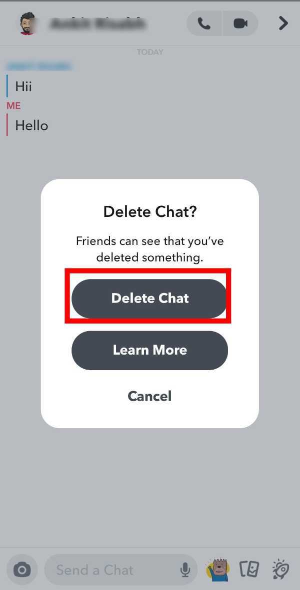 How To Delete Snapchat Chats