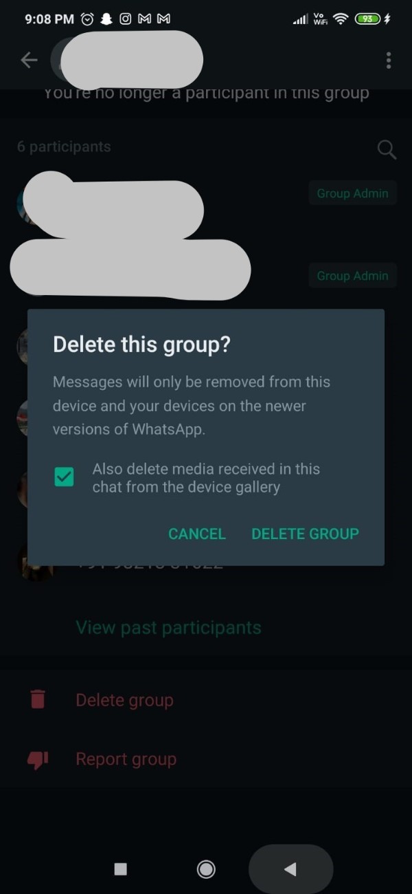 How To Delete WhatsApp Group By Admin