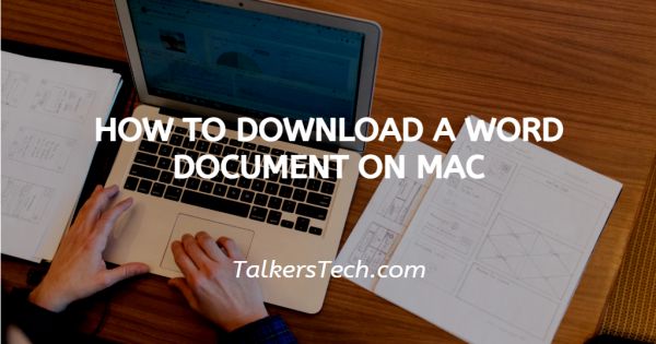 How To Download A Word Document On Mac
