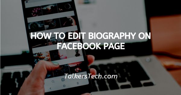 How To Edit Biography On Facebook Page