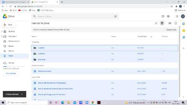 How To Empty Trash In Google Drive