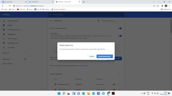 How To Export Chrome Bookmarks And Passwords