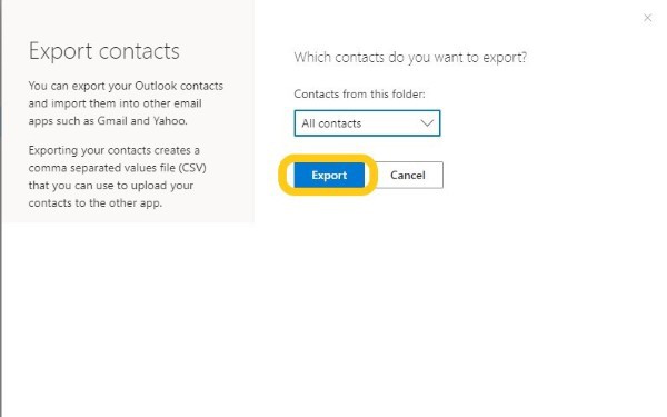 How To Export Contacts From Outlook 365