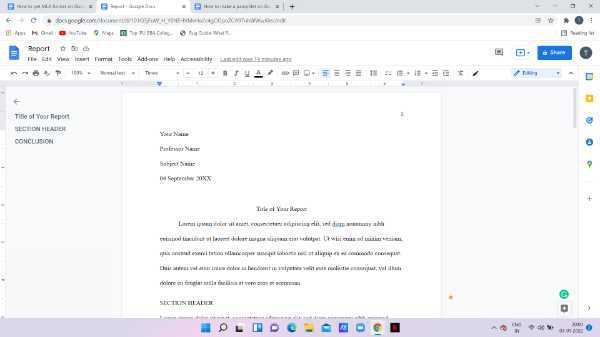 How To Get MLA Format On Google Docs