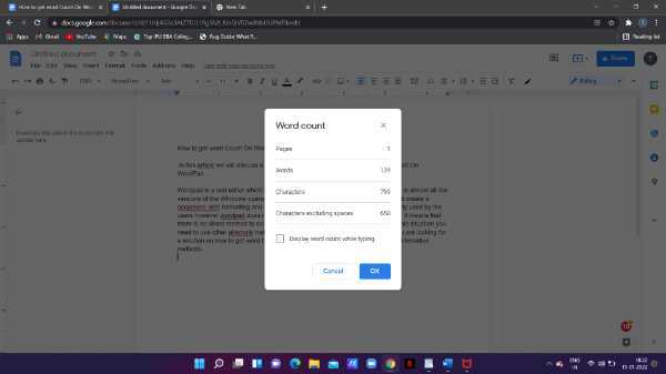 How To Get Word Count On WordPad