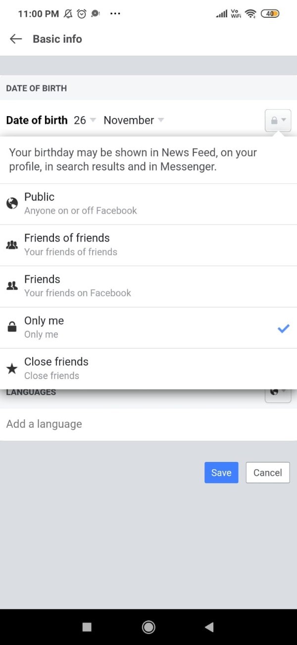How To Hide Date Of Birth In Facebook