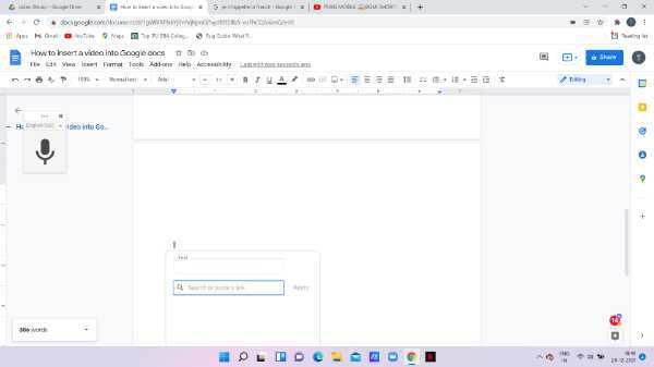 How To Insert A Video Into Google Docs