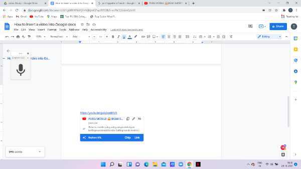 How To Insert A Video Into Google Docs