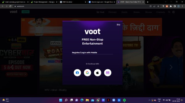 How To Login In Voot