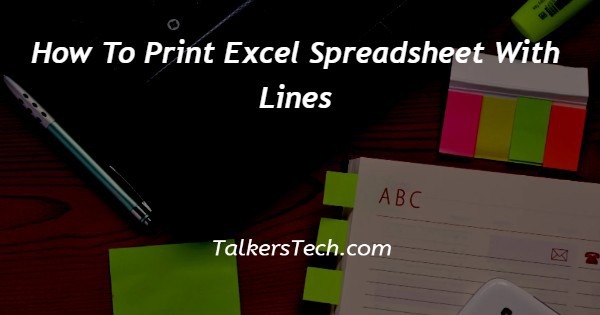 How To Print Excel Spreadsheet With Lines