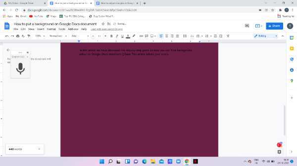 How To Put A Background On Google Docs Document