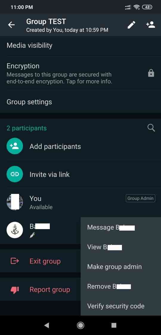 How to remove admin who created the group WhatsApp