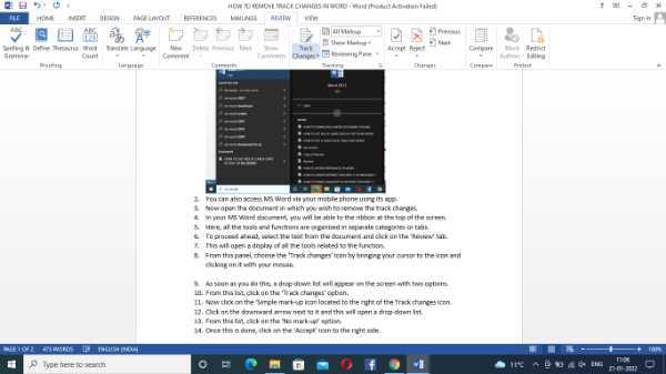 How To Remove Markup Area In Word