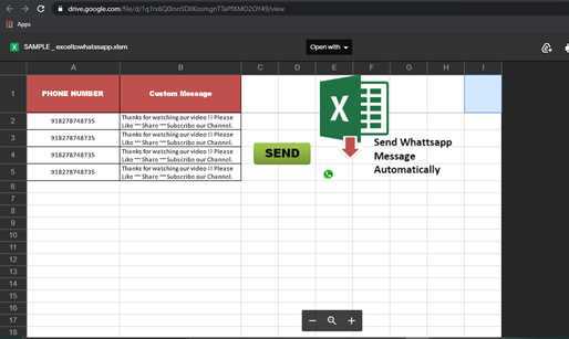 How To Send WhatsApp Message From Excel Sheet