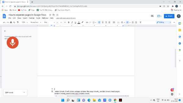 How To Separate Pages In Google Docs