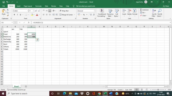 How To Sum Multiple Rows In Excel