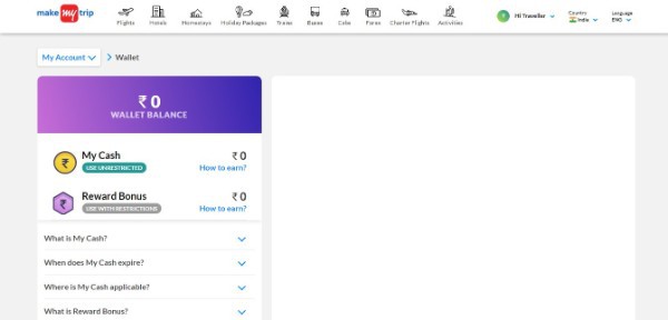 How To Transfer MakeMyTrip Wallet Money To Paytm