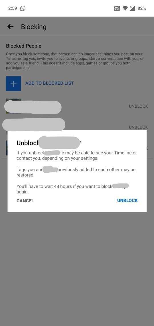 How To Unblock Someone On FB