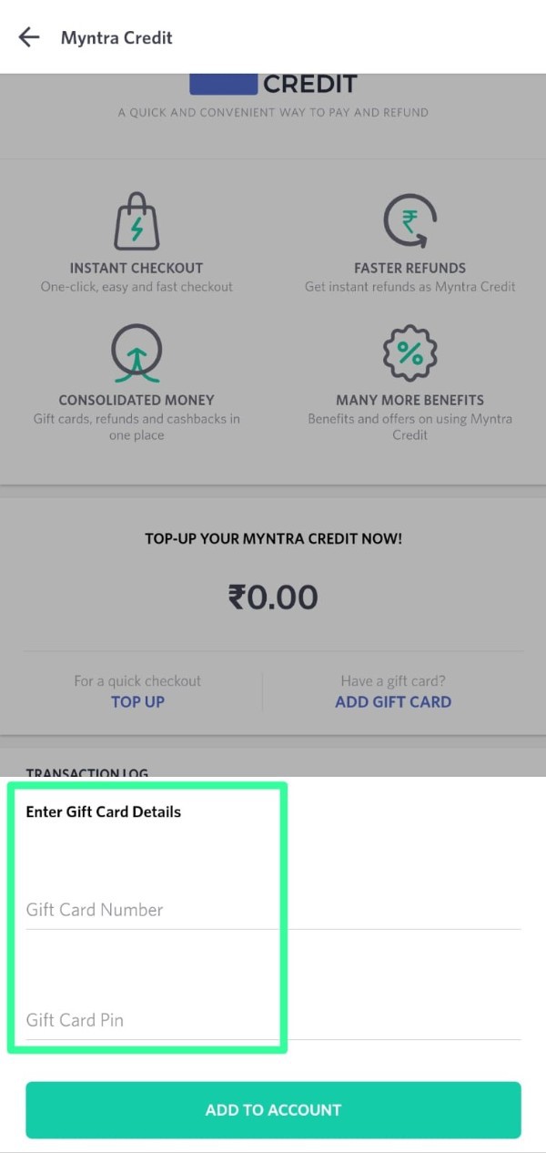 How To Use Myntra Credit