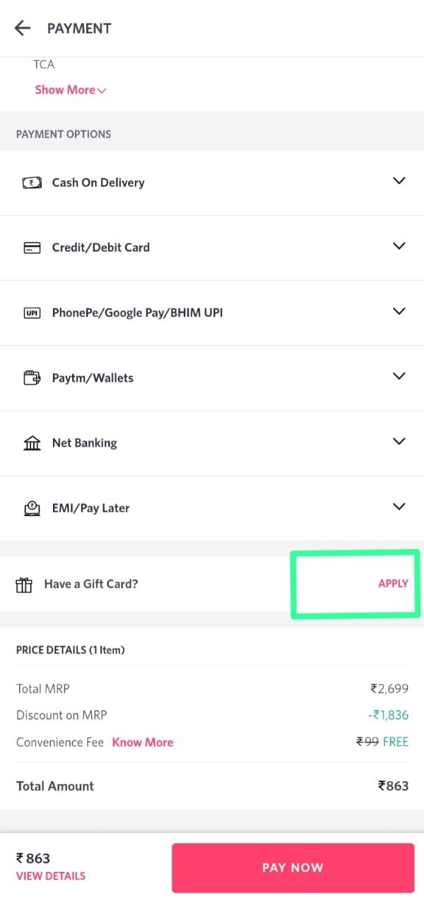 How To Use Myntra Wallet Money