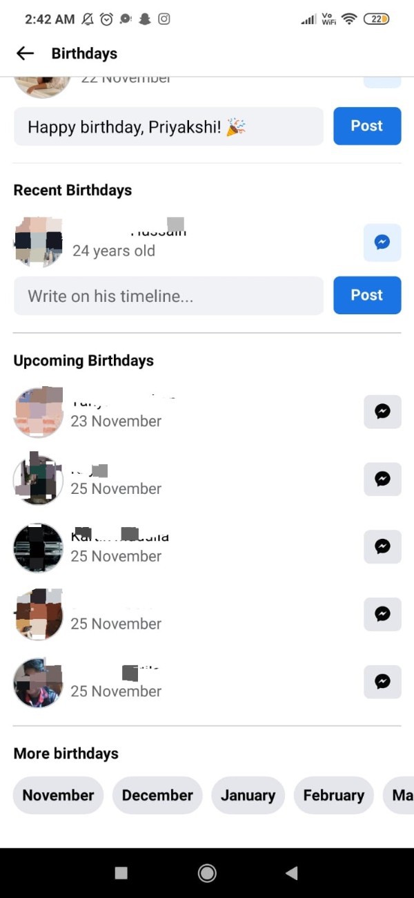 Upcoming Birthdays On Facebook