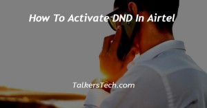 How To Activate DND In Airtel