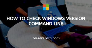 How To Check Windows Version Command Line