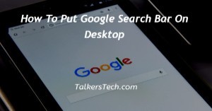 How To Put Google Search Bar On Desktop